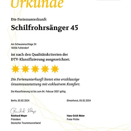 Feriehus Schilfrohrsaenger 45 *
